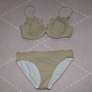 Sunseeker Women’s Stripped Bikini Bathing Suit Summer Size 10